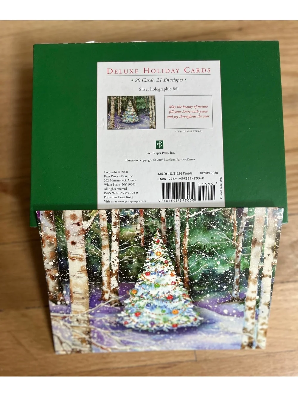 Peter Pauper Press Deluxe Holiday Cards Set of 4 Boxes- Outdoor Themes